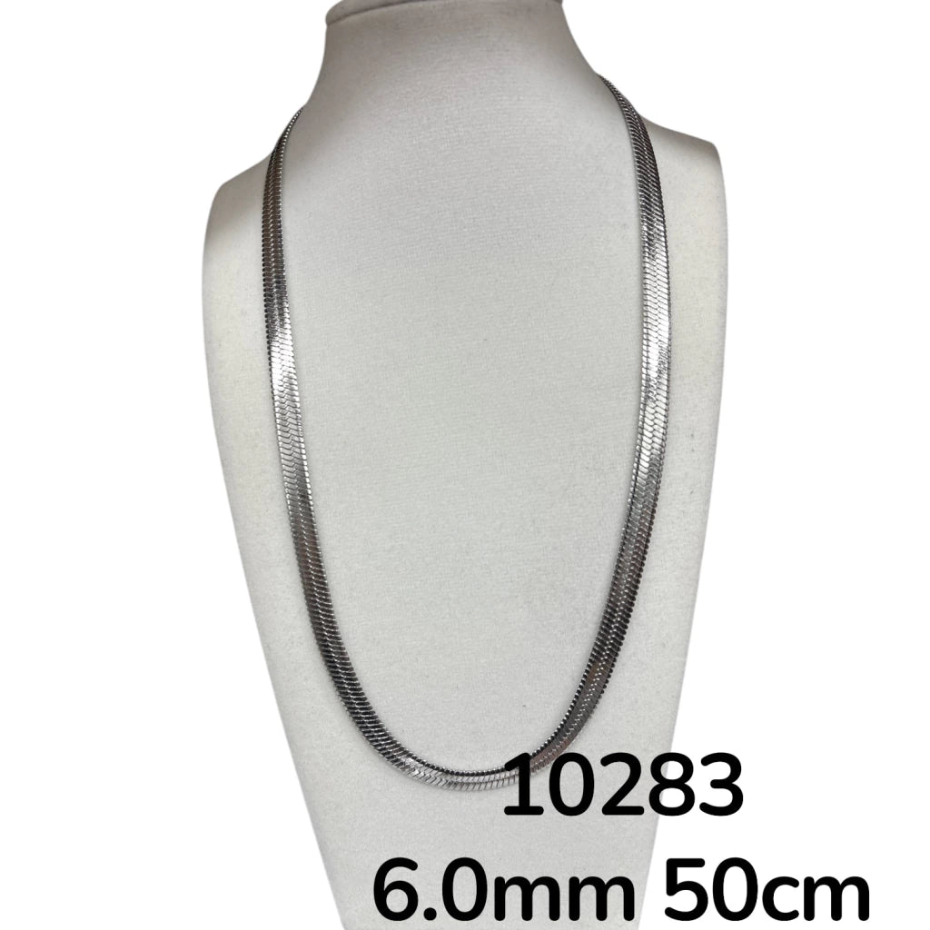 Dj-10283 cadena de acero plateado
