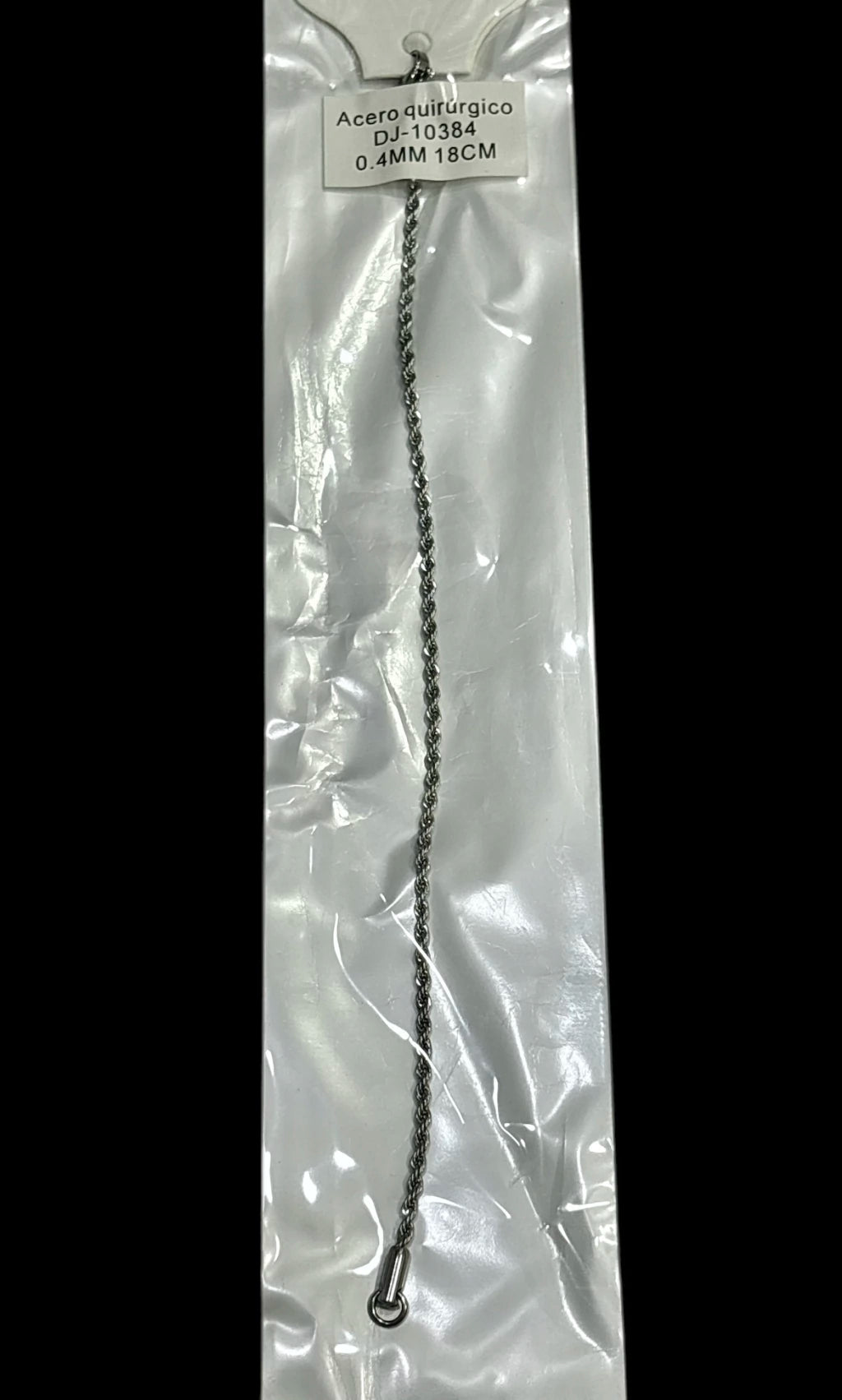 Dj-10384 pulsera de acero plateado