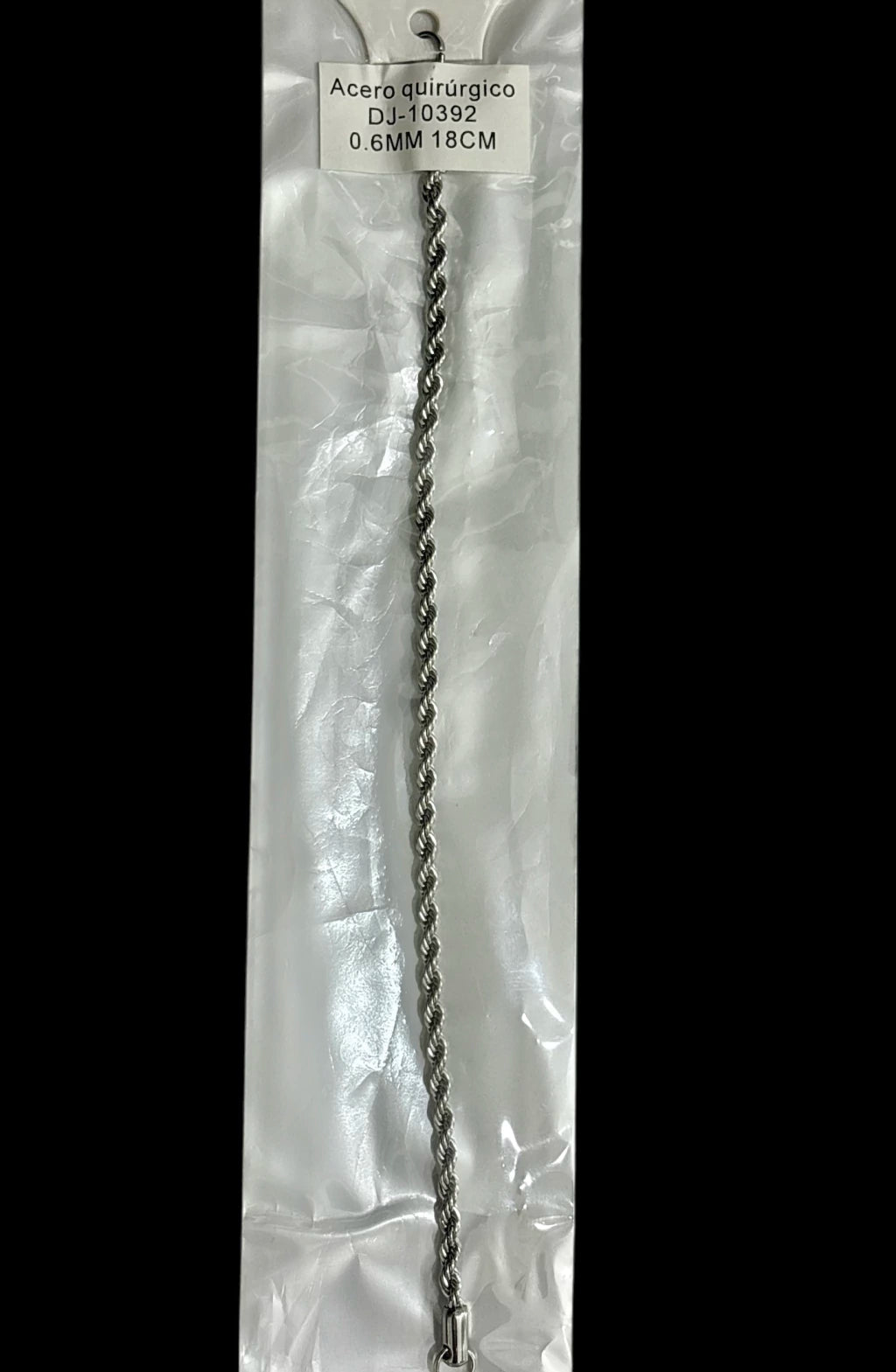 Dj-10392 pulsera de acero plateado