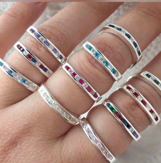 Anillos Medio Sin Fin c/ Piedras AN12