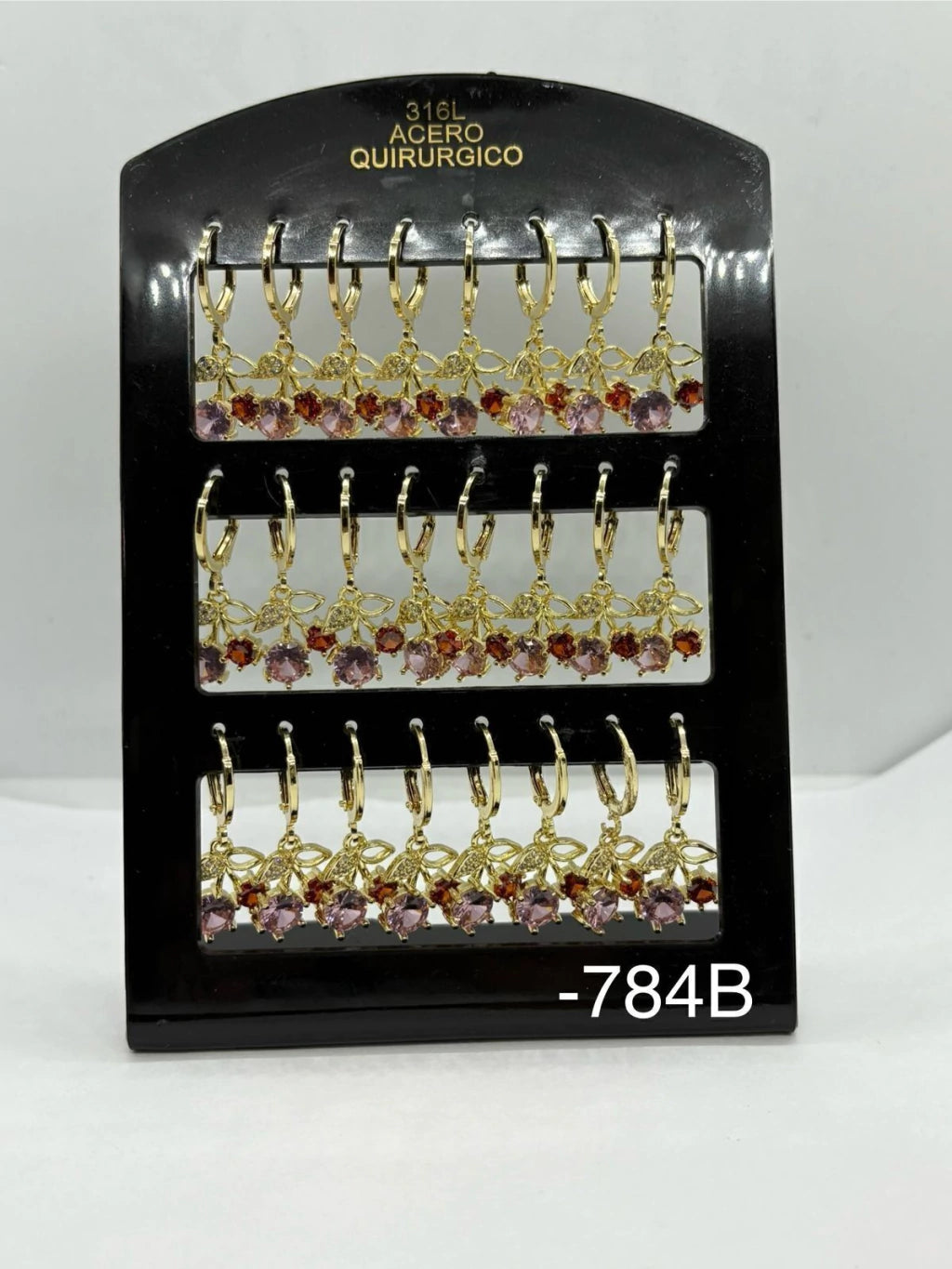 784B aros acero dorado x12u