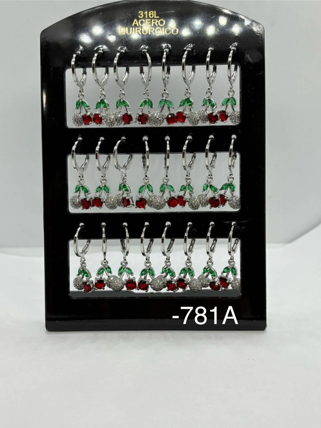 781A aros de acero plateado x12u