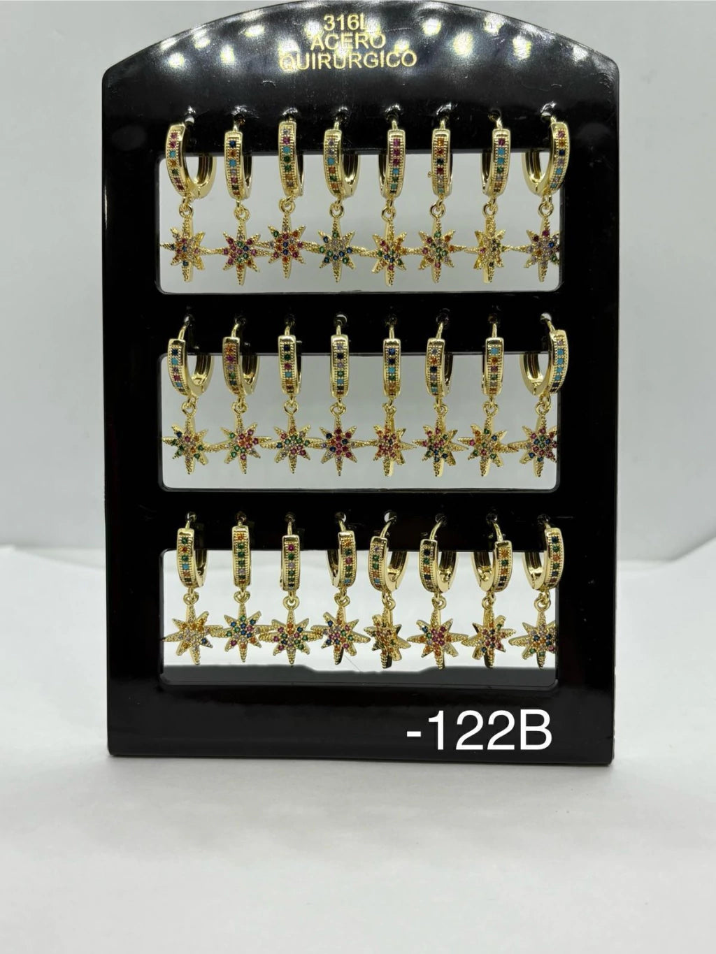122B aros acero dorado x12u