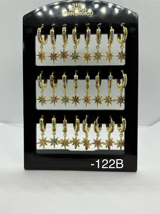 122B aros acero dorado x12u