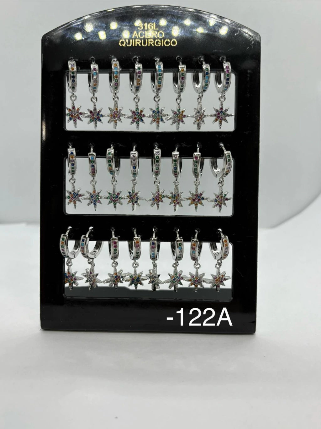 122A aros acero plateado x12u