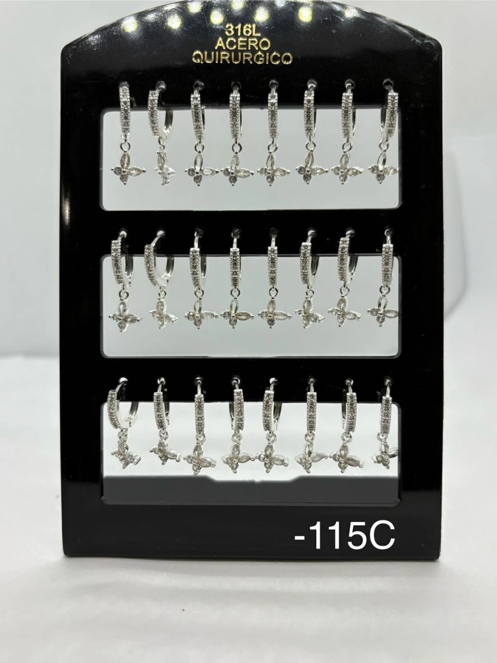 115C aros acero blanco x12u