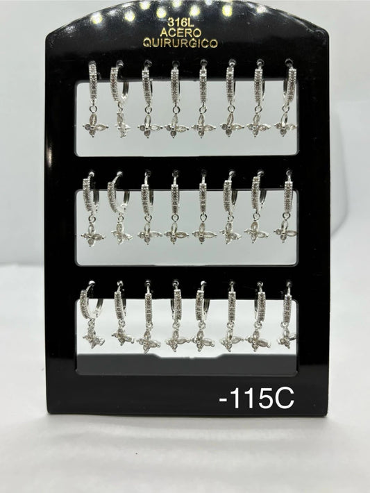 115C aros acero blanco x12u