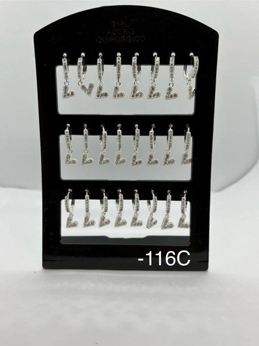 116C aros acero blanco x12u