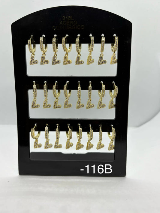 116B Aros acero dorado x12u