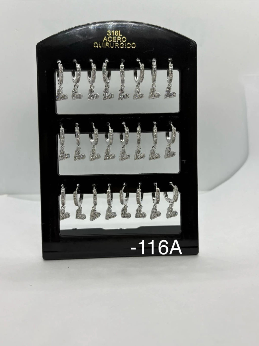 116A aros acero plateado x12u
