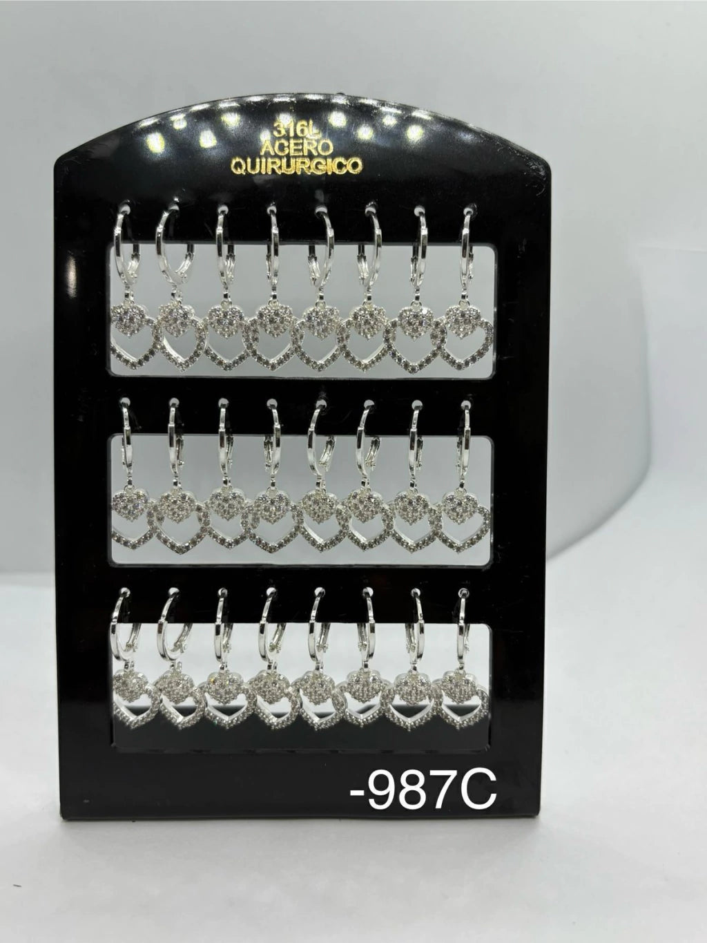 987C aros acero blanco x12