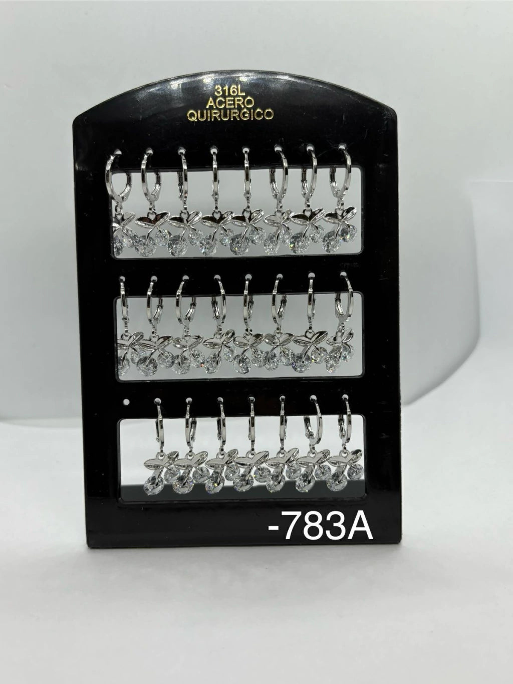 783A aros acero plateado x12u